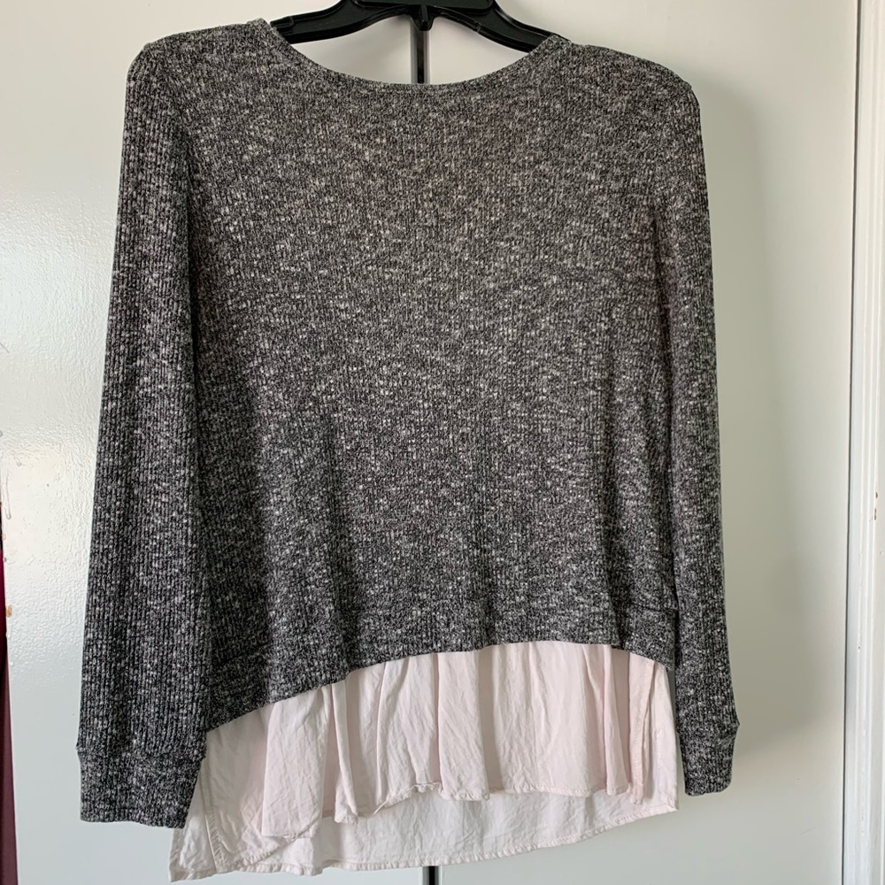 Grey and white Blouse